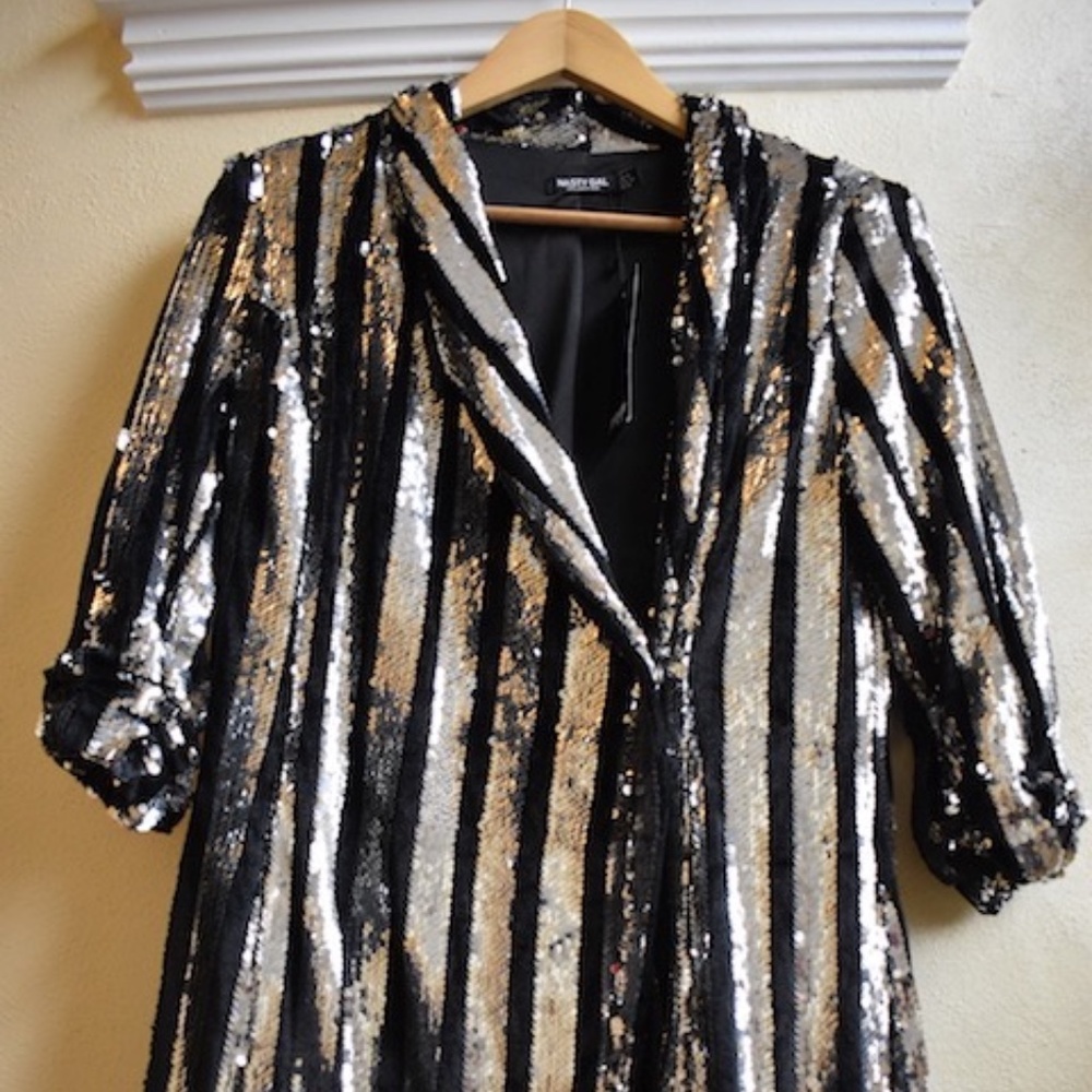 NWT Nasty Gal Sequined Stunner Blazer Dress